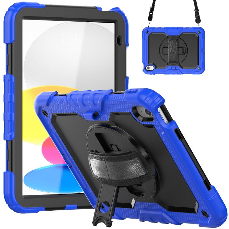 For iPad 2025 / 2022 Silicone + PC Full Body Protection Tablet Case(Black + Dark Blue) - iPad 2025 / 2022 Cases by buy2fix | Online Shopping UK | buy2fix