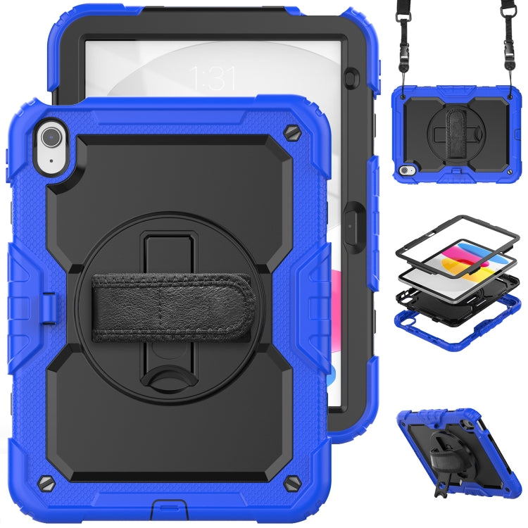 For iPad 2025 / 2022 Silicone + PC Full Body Protection Tablet Case(Black + Dark Blue) - iPad 2025 / 2022 Cases by buy2fix | Online Shopping UK | buy2fix