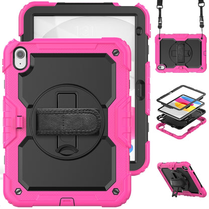 For iPad 2025 / 2022 Silicone + PC Full Body Protection Tablet Case(Black + Rose Red) - iPad 2025 / 2022 Cases by buy2fix | Online Shopping UK | buy2fix