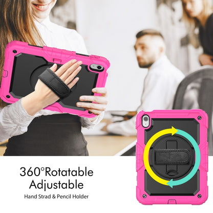 For iPad 2025 / 2022 Silicone + PC Full Body Protection Tablet Case(Black + Rose Red) - iPad 2025 / 2022 Cases by buy2fix | Online Shopping UK | buy2fix