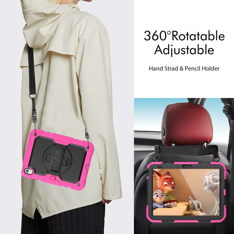 For iPad 2025 / 2022 Silicone + PC Full Body Protection Tablet Case(Black + Rose Red) - iPad 2025 / 2022 Cases by buy2fix | Online Shopping UK | buy2fix