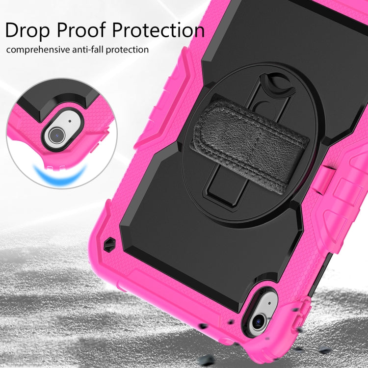 For iPad 2025 / 2022 Silicone + PC Full Body Protection Tablet Case(Black + Rose Red) - iPad 2025 / 2022 Cases by buy2fix | Online Shopping UK | buy2fix