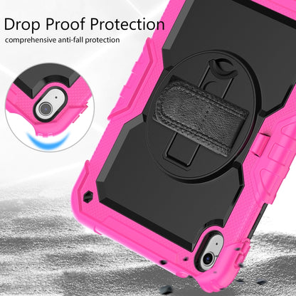 For iPad 2025 / 2022 Silicone + PC Full Body Protection Tablet Case(Black + Rose Red) - iPad 2025 / 2022 Cases by buy2fix | Online Shopping UK | buy2fix