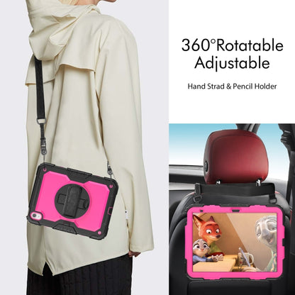 For iPad 2025 / 2022 Silicone + PC Full Body Protection Tablet Case(Rose Red + Black) - iPad 2025 / 2022 Cases by buy2fix | Online Shopping UK | buy2fix