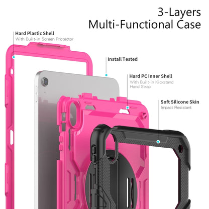 For iPad 2025 / 2022 Silicone + PC Full Body Protection Tablet Case(Rose Red + Black) - iPad 2025 / 2022 Cases by buy2fix | Online Shopping UK | buy2fix