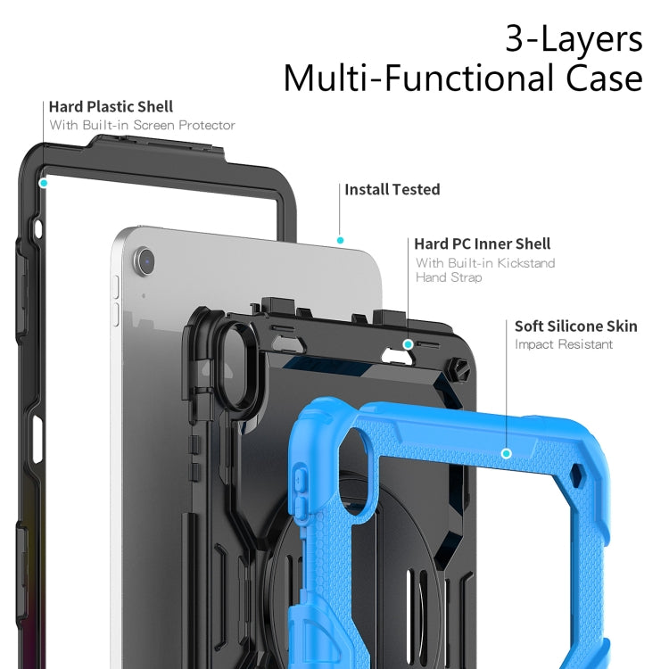 For iPad 2025 / 2022 Silicone + PC Full Body Protection Tablet Case(Blue) - iPad 2025 / 2022 Cases by buy2fix | Online Shopping UK | buy2fix