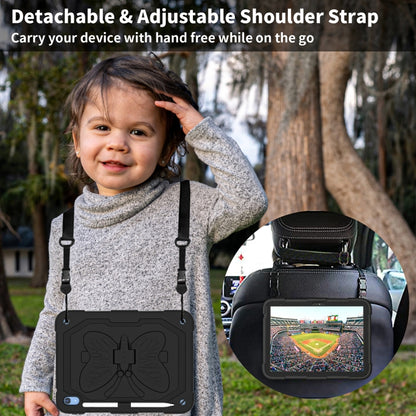 For iPad 2025 / 2022 Butterfly Kickstand Heavy Duty Hard Rugged Tablet Case(Black) - iPad 2025 / 2022 Cases by buy2fix | Online Shopping UK | buy2fix