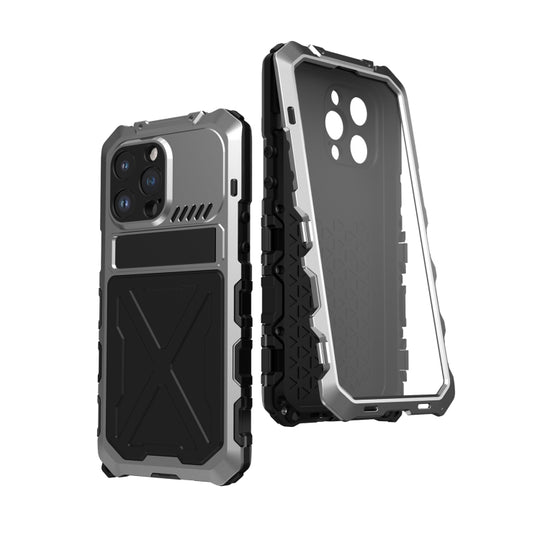 For iPhone 14 Plus R-JUST Life Waterproof Dustproof Shockproof Phone Case(Silver)
