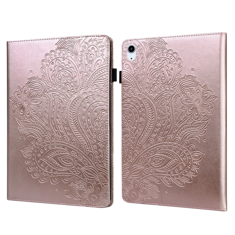For iPad 2025 / 2022 Peacock Embossed Pattern Leather Tablet Case(Rose Gold) - iPad 2025 / 2022 Cases by buy2fix | Online Shopping UK | buy2fix