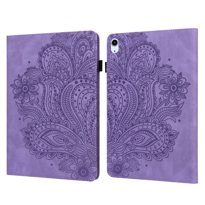 For iPad 2025 / 2022 Peacock Embossed Pattern Leather Tablet Case(Purple) - iPad 2025 / 2022 Cases by buy2fix | Online Shopping UK | buy2fix