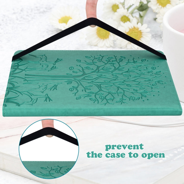 For iPad 2025 / 2022 Tree & Deer Embossed Leather Tablet Case(Green) - iPad 2025 / 2022 Cases by buy2fix | Online Shopping UK | buy2fix