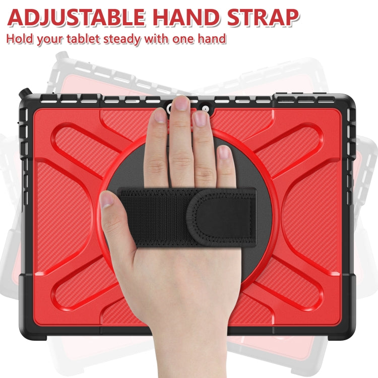 For MicroSoft Surface Pro 9 / 10 / 11 Rotatable Kickstand Grip Shockproof Tablet Case(Red) - Others by buy2fix | Online Shopping UK | buy2fix