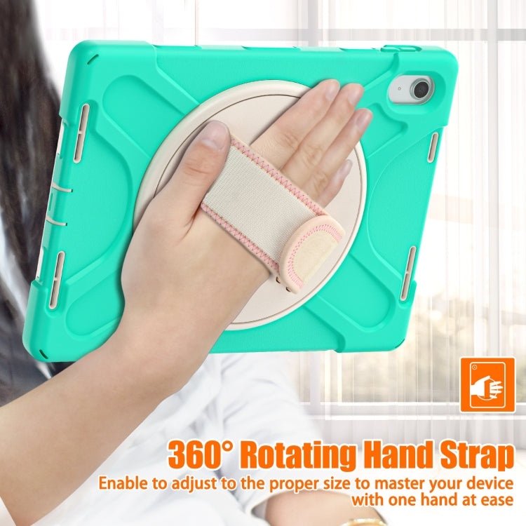For iPad 2025 / 2022 Rotatable Kickstand Grip Heavy Duty Hard Rugged Tablet Case(Mint Green) - iPad 2025 / 2022 Cases by buy2fix | Online Shopping UK | buy2fix