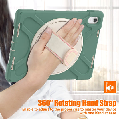 For iPad 2025 / 2022 Rotatable Kickstand Grip Heavy Duty Hard Rugged Tablet Case(Emerald Green) - iPad 2025 / 2022 Cases by buy2fix | Online Shopping UK | buy2fix