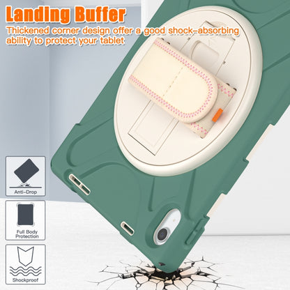 For iPad 2025 / 2022 Rotatable Kickstand Grip Heavy Duty Hard Rugged Tablet Case(Emerald Green) - iPad 2025 / 2022 Cases by buy2fix | Online Shopping UK | buy2fix