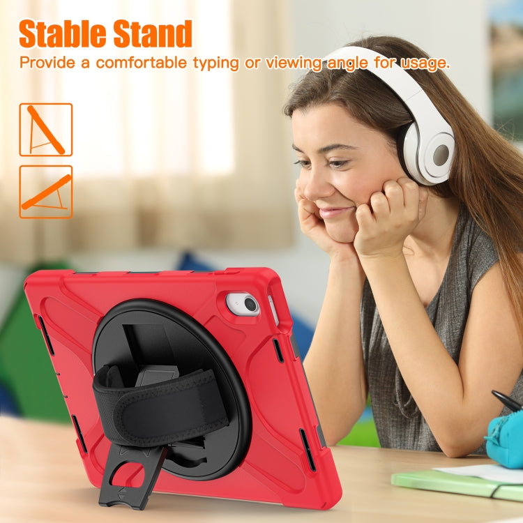 For iPad 2025 / 2022 Rotatable Kickstand Grip Heavy Duty Hard Rugged Tablet Case(Red) - iPad 2025 / 2022 Cases by buy2fix | Online Shopping UK | buy2fix