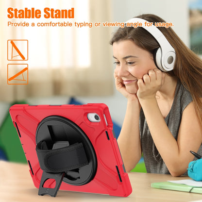 For iPad 2025 / 2022 Rotatable Kickstand Grip Heavy Duty Hard Rugged Tablet Case(Red) - iPad 2025 / 2022 Cases by buy2fix | Online Shopping UK | buy2fix