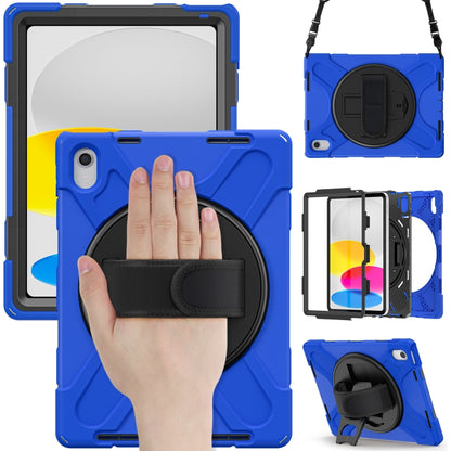 For iPad 2025 / 2022 Rotatable Kickstand Grip Heavy Duty Hard Rugged Tablet Case(Blue) - iPad 2025 / 2022 Cases by buy2fix | Online Shopping UK | buy2fix