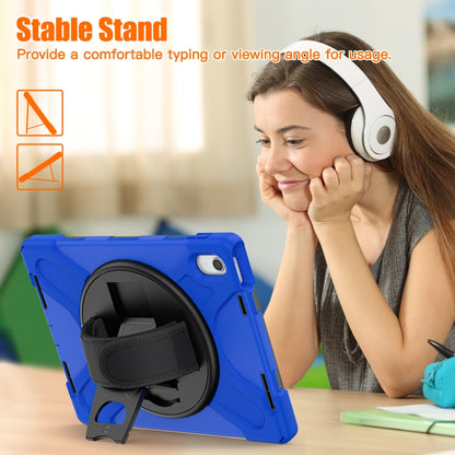 For iPad 2025 / 2022 Rotatable Kickstand Grip Heavy Duty Hard Rugged Tablet Case(Blue) - iPad 2025 / 2022 Cases by buy2fix | Online Shopping UK | buy2fix