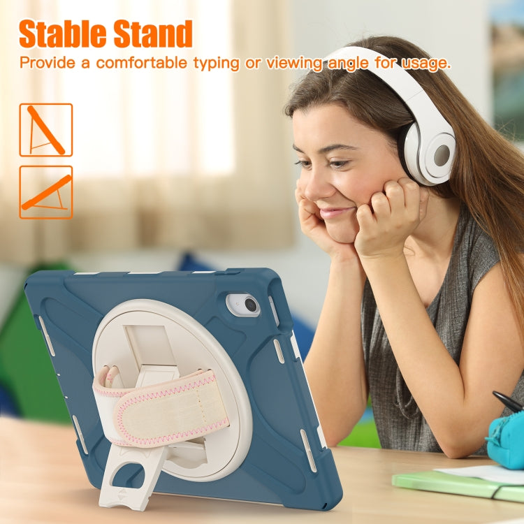 For iPad 2025 / 2022 Rotatable Kickstand Grip Heavy Duty Hard Rugged Tablet Case(Cornflower Blue) - iPad 2025 / 2022 Cases by buy2fix | Online Shopping UK | buy2fix