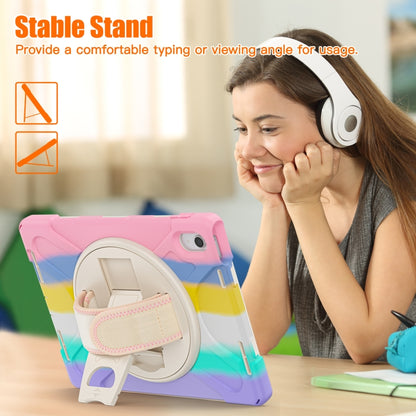 For iPad 2025 / 2022 Rotatable Kickstand Grip Heavy Duty Hard Rugged Tablet Case(Colorful Pink) - iPad 2025 / 2022 Cases by buy2fix | Online Shopping UK | buy2fix