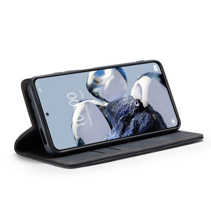 For Xiaomi 12T / 12T Pro CaseMe 013 Multifunctional Horizontal Flip Leather Phone Case(Black) by CaseMe