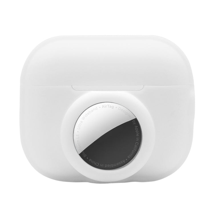 For AirPods Pro 2 / AirTag 2 in 1 Shockproof Full Coverage Silicone Protective Case(White) - For AirPods Pro 2 by buy2fix | Online Shopping UK | buy2fix