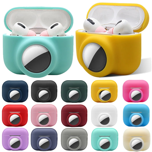 For AirPods Pro 2 / AirTag 2 in 1 Shockproof Full Coverage Silicone Protective Case(Teal Green) by buy2fix