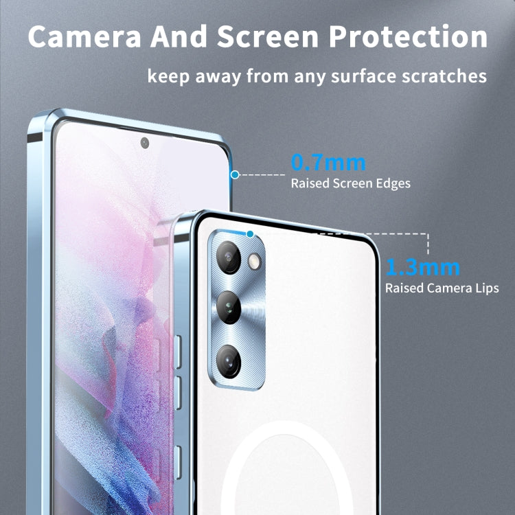 For Samsung Galaxy S21 FE 5G Frosted Metal Phone Case(Purple) - Galaxy Phone Cases by buy2fix | Online Shopping UK | buy2fix