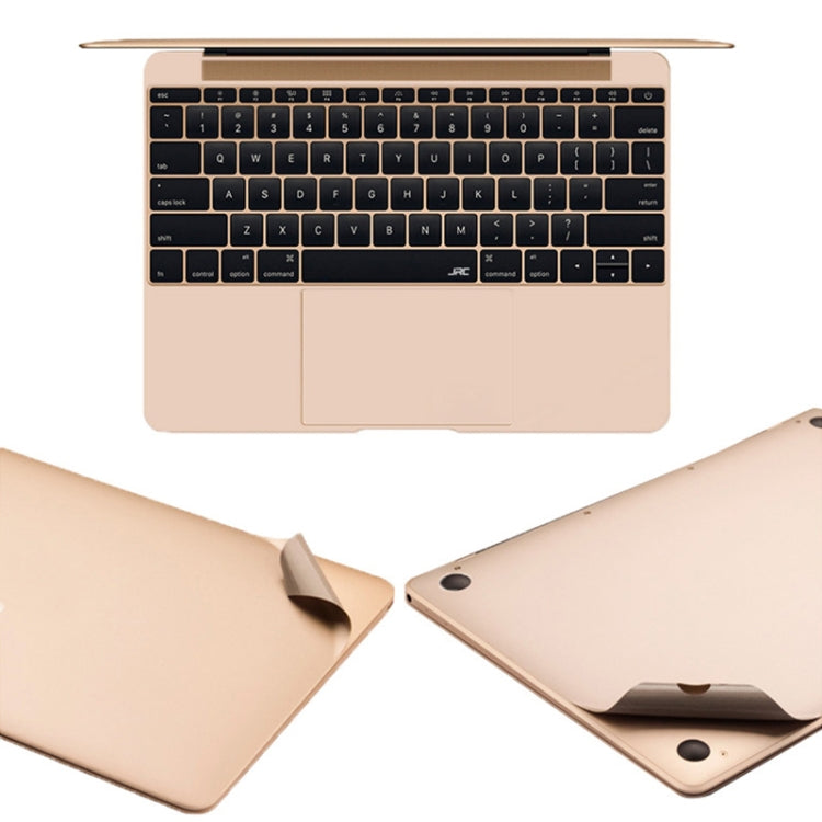 For MacBook Pro 13.3 inch A2159 (2019) (with Touch Bar) 4 in 1 Upper Cover Film + Bottom Cover Film + Full-support Film + Touchpad Film Laptop Body Protective Film Sticker(Champagne Gold) - Protector Sticker by buy2fix | Online Shopping UK | buy2fix