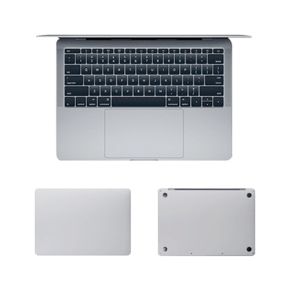 For MacBook Pro 15.4 inch A1707 / A1990 (2016) (with Touch Bar) 4 in 1 Upper Cover Film + Bottom Cover Film + Full-support Film + Touchpad Film Laptop Body Protective Film Sticker(Apple Silver) - Protector Sticker by buy2fix | Online Shopping UK | buy2fix