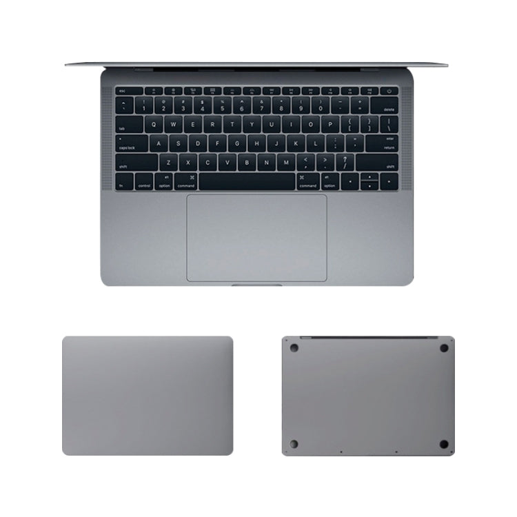 For MacBook 13.3 inch A1278 (with Optical Drive) 4 in 1 Upper Cover Film + Bottom Cover Film + Full-support Film + Touchpad Film Laptop Body Protective Film Sticker(Space Gray) - Protector Sticker by buy2fix | Online Shopping UK | buy2fix
