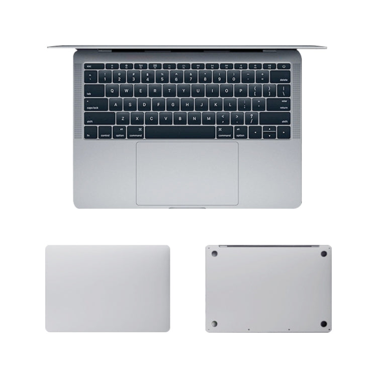 For MacBook Pro 16 inch A2141 (with Touch Bar) 4 in 1 Upper Cover Film + Bottom Cover Film + Full-support Film + Touchpad Film Laptop Body Protective Film Sticker(Apple Silver) - Protector Sticker by buy2fix | Online Shopping UK | buy2fix