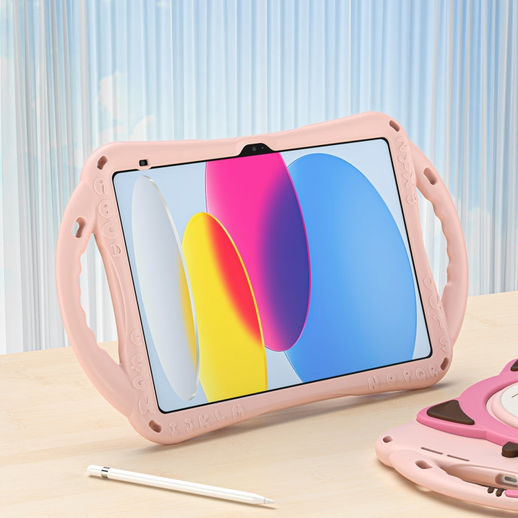 For iPad 2025 / 2022 Cute Cat King Kids Shockproof Silicone Tablet Case(Pink) - iPad 2025 / 2022 Cases by buy2fix | Online Shopping UK | buy2fix
