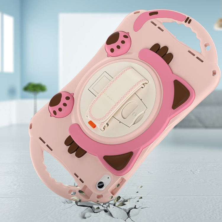For iPad 2025 / 2022 Cute Cat King Kids Shockproof Silicone Tablet Case(Pink) - iPad 2025 / 2022 Cases by buy2fix | Online Shopping UK | buy2fix