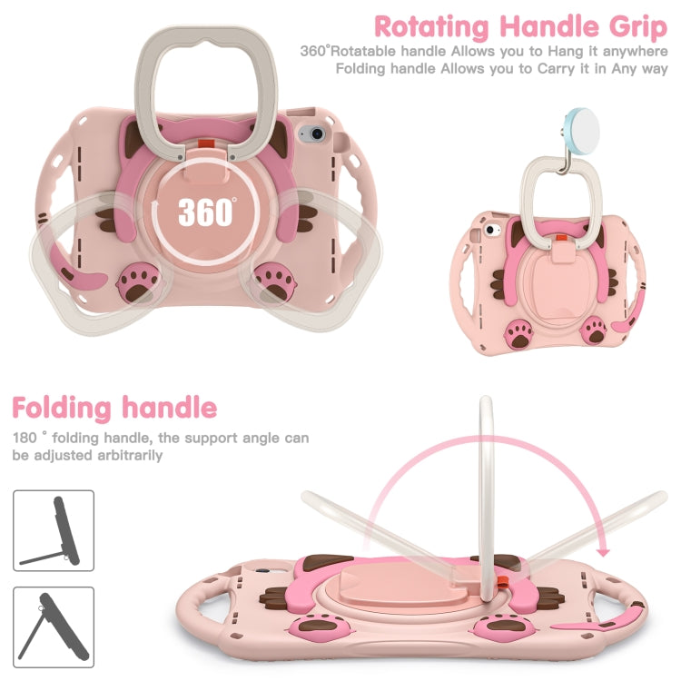 For iPad 2025 / 2022 Cute Cat King Kids Shockproof Silicone Tablet Case(Pink) - iPad 2025 / 2022 Cases by buy2fix | Online Shopping UK | buy2fix