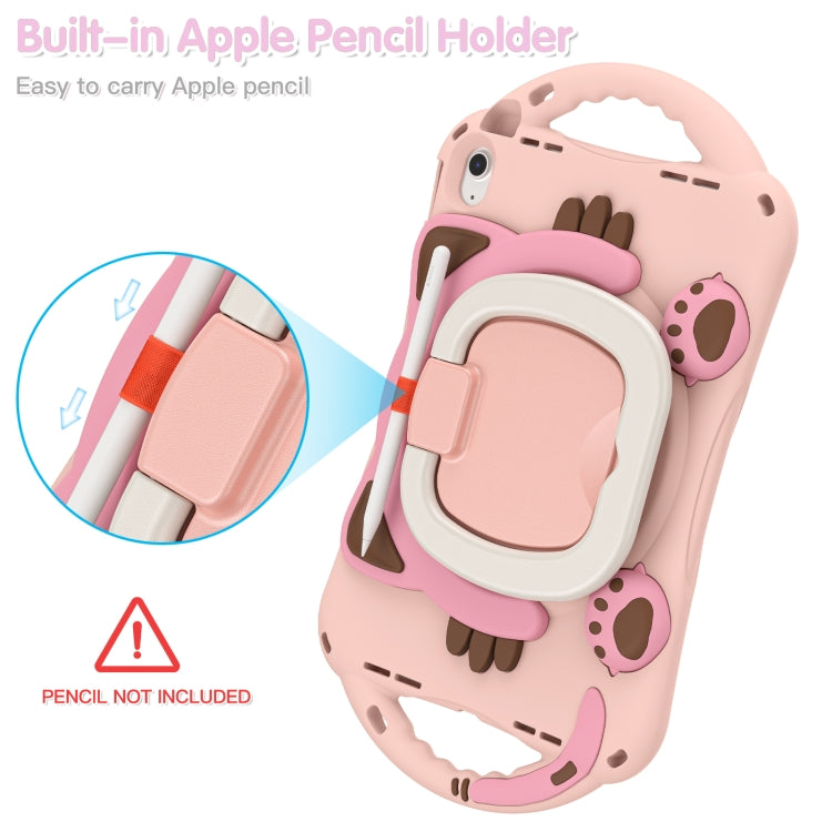 For iPad 2025 / 2022 Cute Cat King Kids Shockproof Silicone Tablet Case(Pink) - iPad 2025 / 2022 Cases by buy2fix | Online Shopping UK | buy2fix