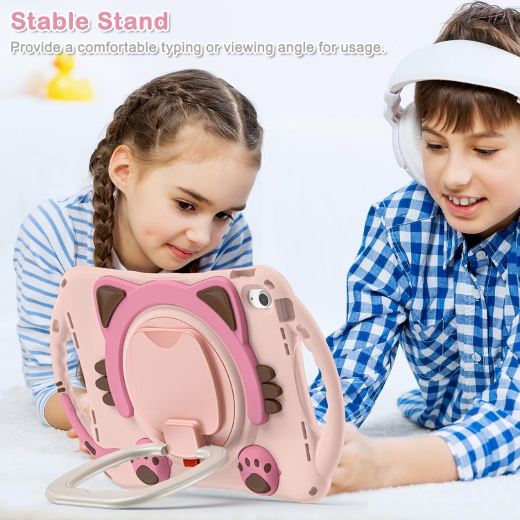 For iPad 2025 / 2022 Cute Cat King Kids Shockproof Silicone Tablet Case(Pink) - iPad 2025 / 2022 Cases by buy2fix | Online Shopping UK | buy2fix