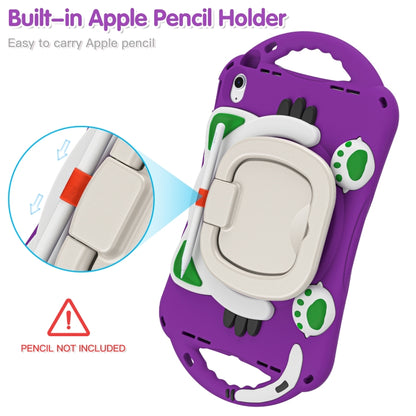 For iPad 2025 / 2022 Cute Cat King Kids Shockproof Silicone Tablet Case(Purple) - iPad 2025 / 2022 Cases by buy2fix | Online Shopping UK | buy2fix