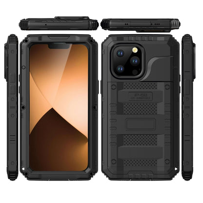 For iPhone 14 Pro Max Shockproof Waterproof Dustproof Metal + Silicone Phone Case(Black) - iPhone 14 Pro Max Cases by buy2fix | Online Shopping UK | buy2fix