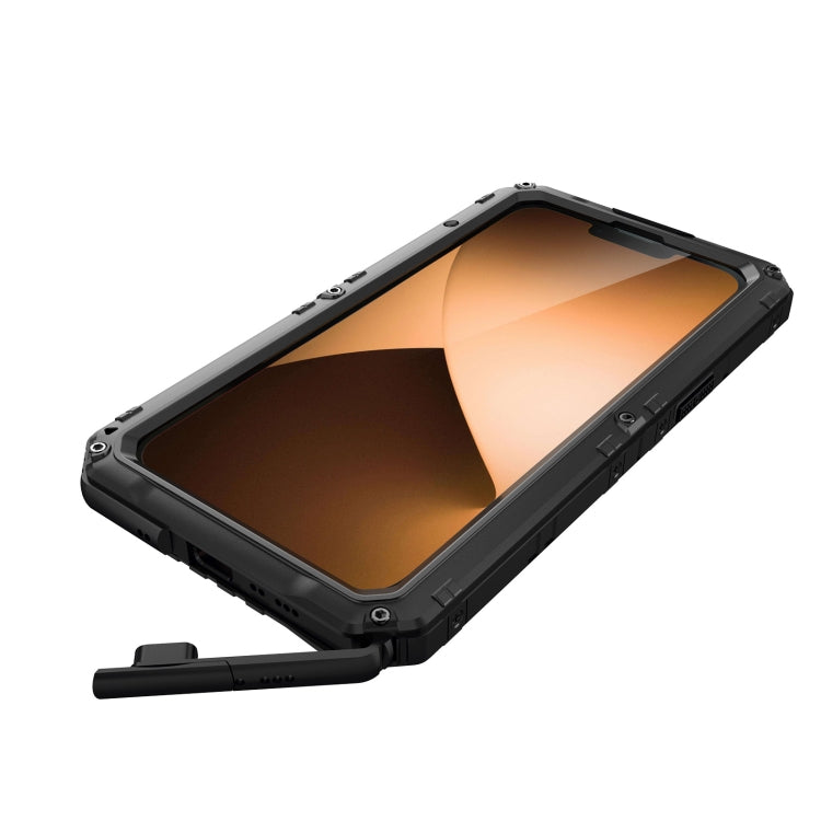 For iPhone 14 Pro Max Shockproof Waterproof Dustproof Metal + Silicone Phone Case(Black) - iPhone 14 Pro Max Cases by buy2fix | Online Shopping UK | buy2fix