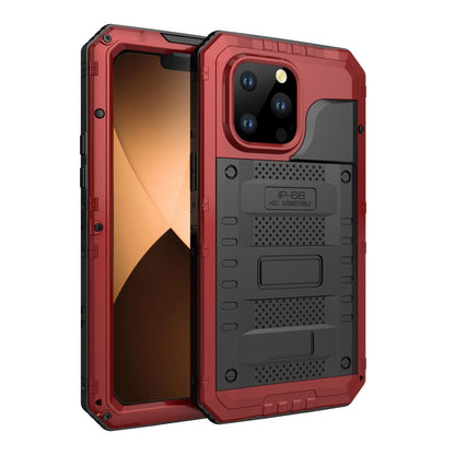 For iPhone 14 Pro Max Shockproof Waterproof Dustproof Metal + Silicone Phone Case(Red) - iPhone 14 Pro Max Cases by buy2fix | Online Shopping UK | buy2fix