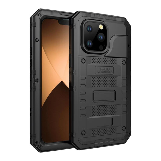 For iPhone 14 Pro Shockproof Waterproof Dustproof Metal + Silicone Phone Case(Black) - iPhone 14 Pro Cases by buy2fix | Online Shopping UK | buy2fix