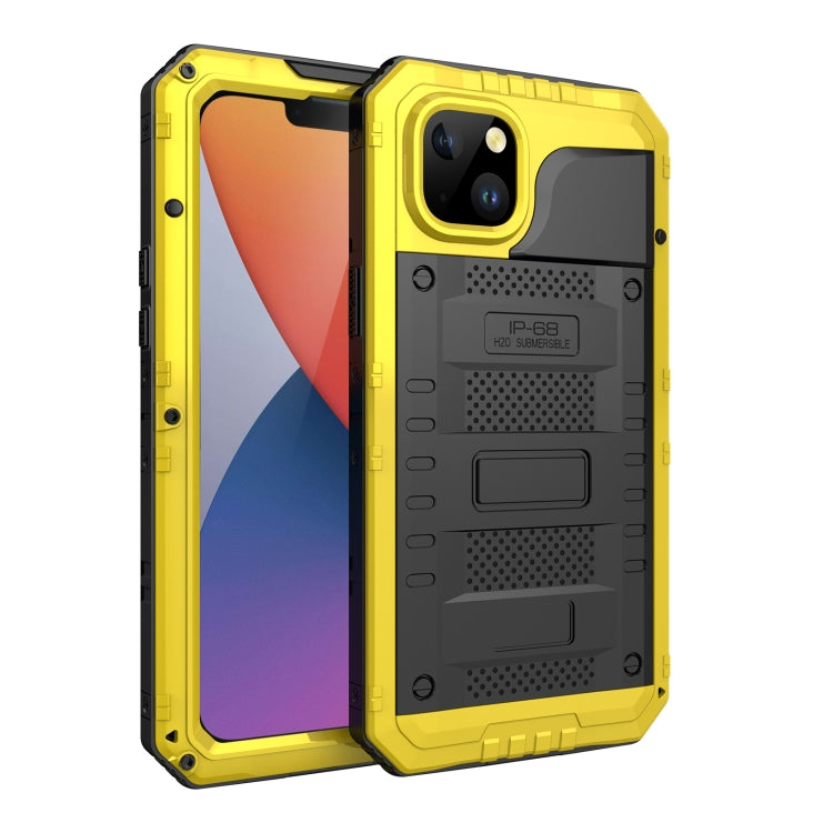 For iPhone 14 Shockproof Waterproof Dustproof Metal + Silicone Phone Case(Yellow) - iPhone 14 Cases by buy2fix | Online Shopping UK | buy2fix