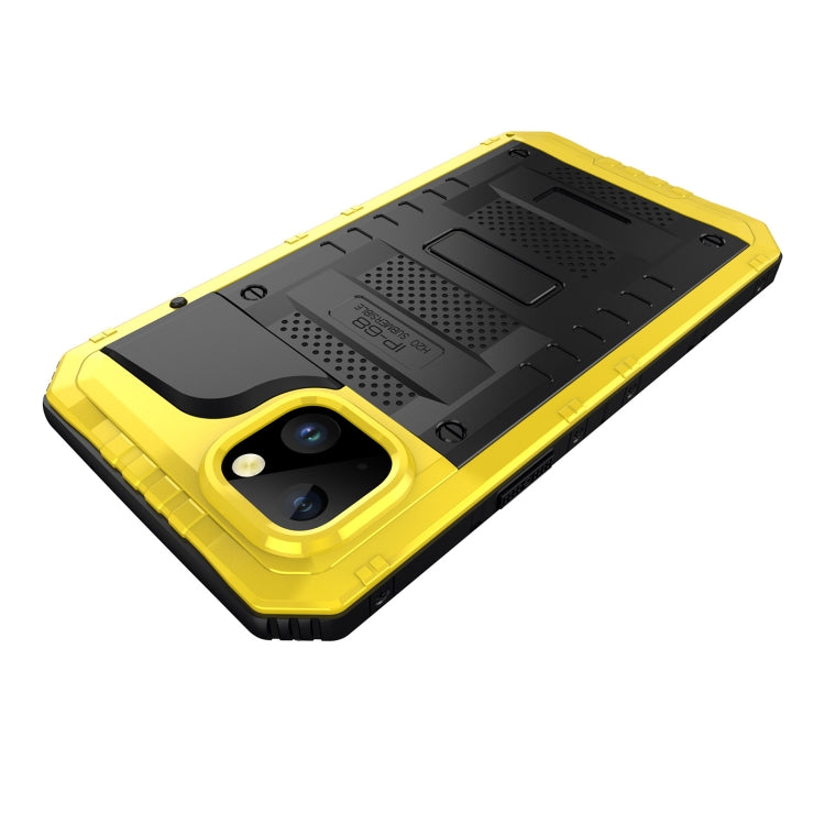 For iPhone 14 Shockproof Waterproof Dustproof Metal + Silicone Phone Case(Yellow) - iPhone 14 Cases by buy2fix | Online Shopping UK | buy2fix