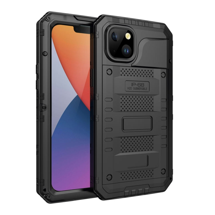 For iPhone 14 Plus Shockproof Waterproof Dustproof Metal + Silicone Phone Case(Black) - iPhone 14 Plus Cases by buy2fix | Online Shopping UK | buy2fix