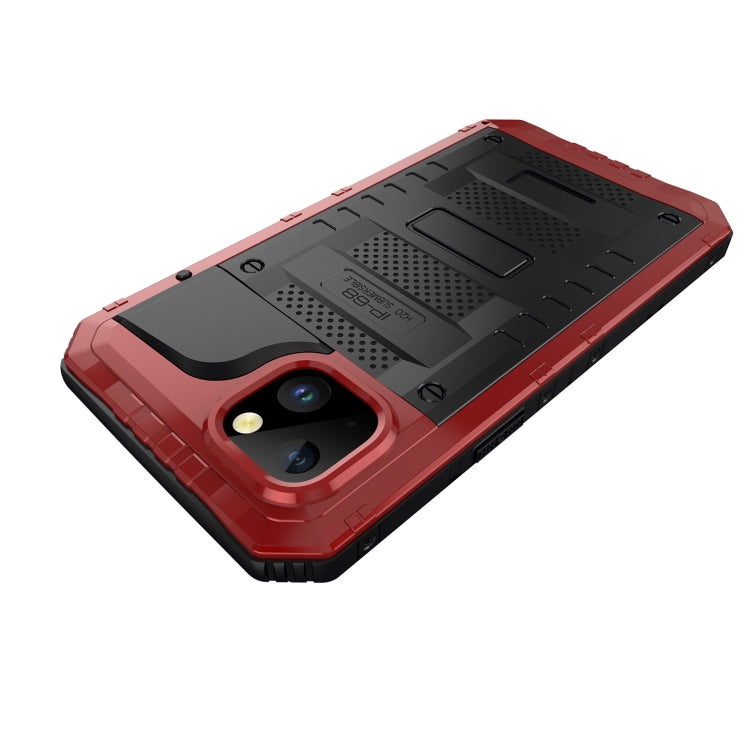 For iPhone 14 Plus Shockproof Waterproof Dustproof Metal + Silicone Phone Case(Red) - iPhone 14 Plus Cases by buy2fix | Online Shopping UK | buy2fix