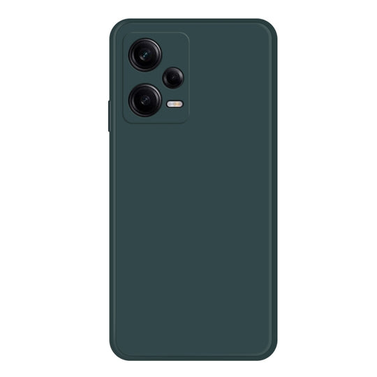 For Xiaomi Redmi Note 12 Pro 5G China Imitation Liquid Silicone Straight Edge Phone Case(Dark Green)