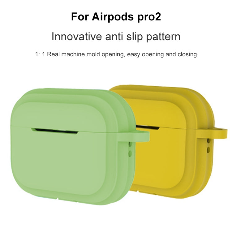 For AirPods Pro 2 Striped Shockproof Earphone Case(Mint Green) - For AirPods Pro 2 by buy2fix | Online Shopping UK | buy2fix