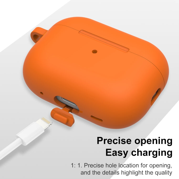 For AirPods Pro 2 Thickened One-piece Shockproof Earphone Case(Orange) by buy2fix